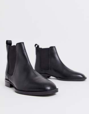 asos black leather chelsea boots
