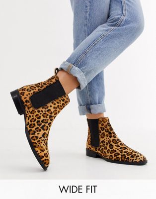 leopard chelsea boot