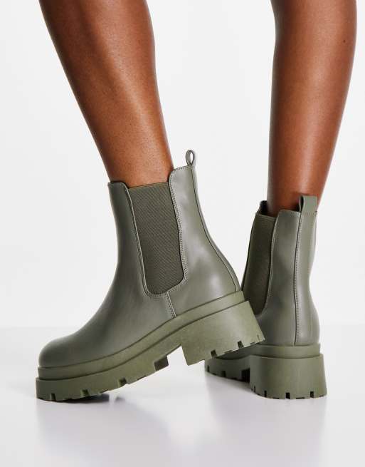 Khaki cheap chelsea boots