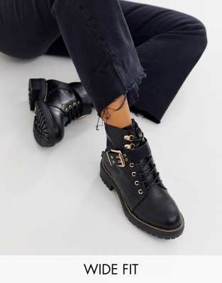 asos black buckle boots