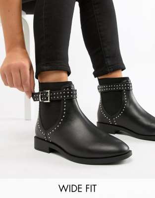 wide fit studded boots