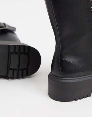 wide fit buckle boots