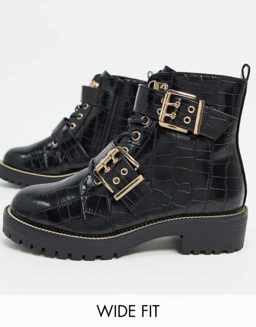 Asos buckle boots best sale