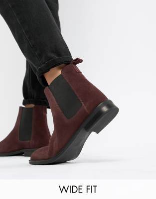 wide fit suede chelsea boots