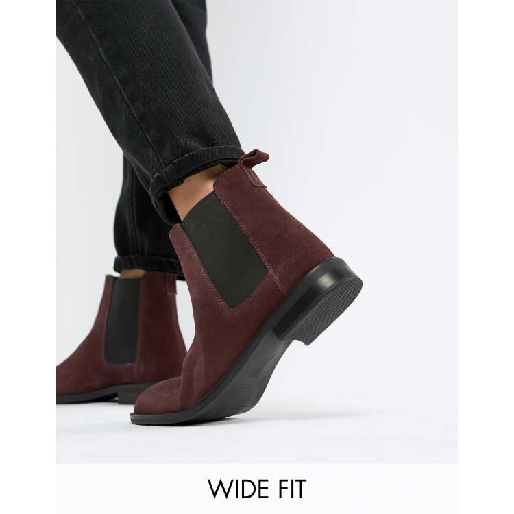 asos design aura leather chelsea ankle boots