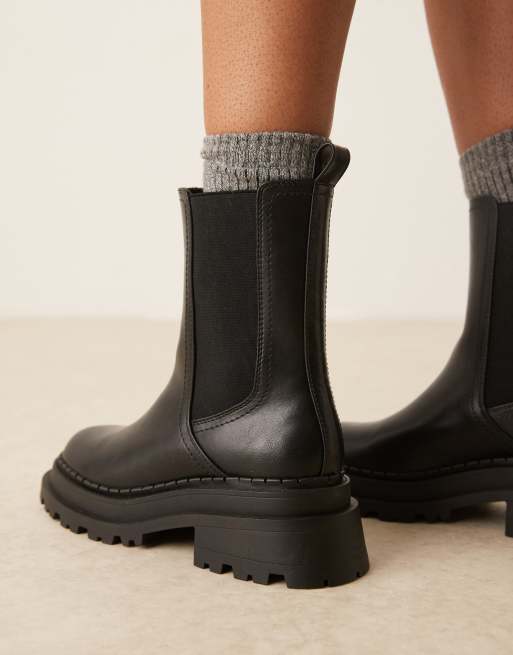 ASOS DESIGN Wide Fit - Austin - Chelsea boots met dikke zool in zwart, 2 van 4