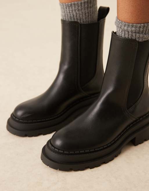ASOS DESIGN Wide Fit – Austin – Chelsea-Stiefel in Schwarz mit dicker Sohle, weite Passform, 4 von 4