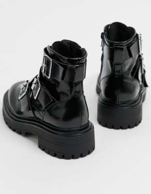 black biker boots asos