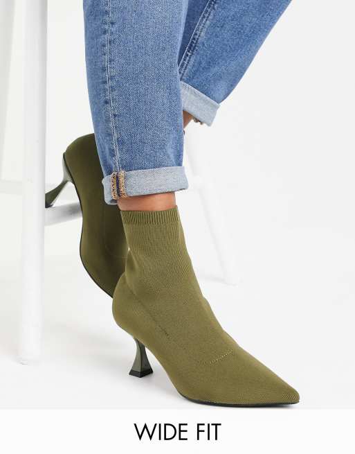 Khaki on sale sock boots