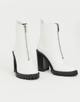 wide fit white boots