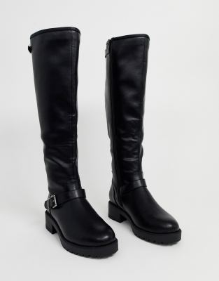 wide leg biker boots