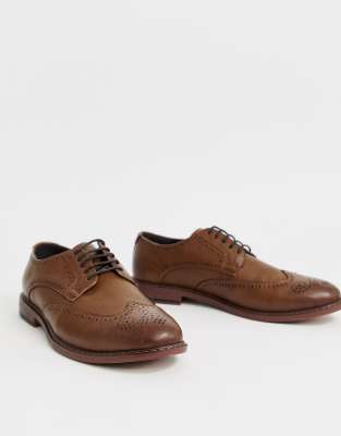 wide fit tan brogues