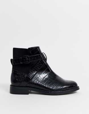 brooklyn crocodile effect boots