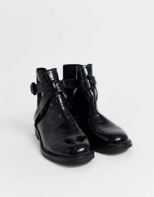 brooklyn crocodile effect boots