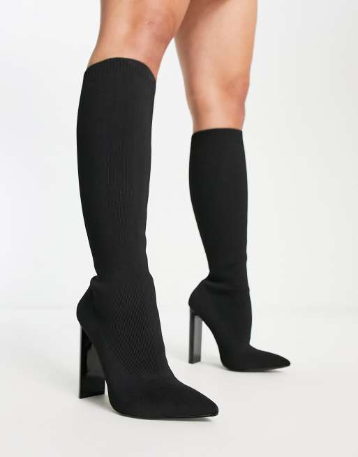 Ladies wide fit discount long black boots