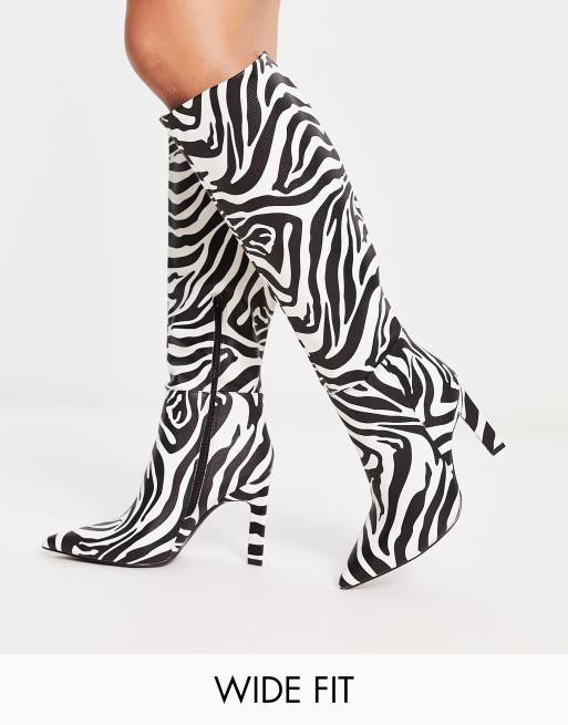 Zebra boots river island sale