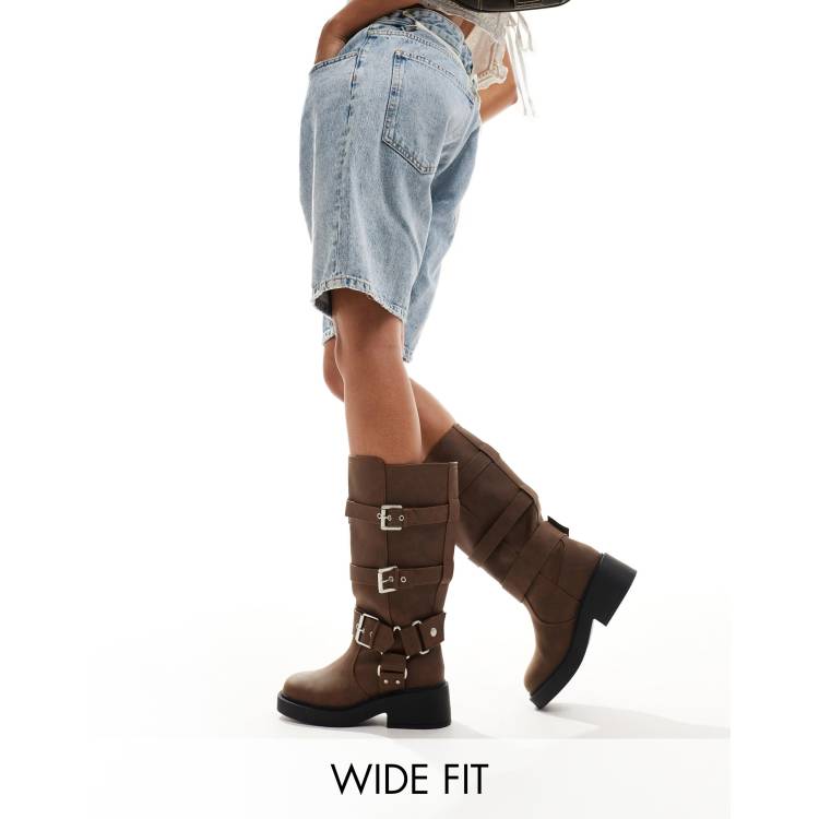 Knee high converse boots hot sale with buckles and straps