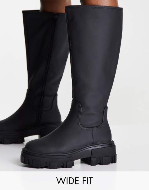 carla chunky flat boots