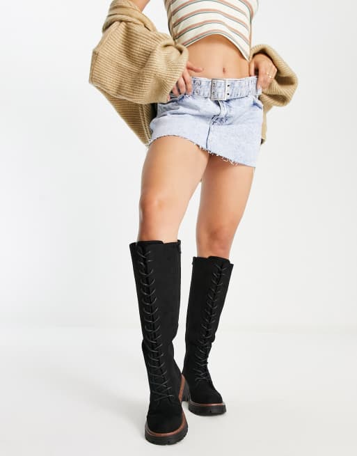 High knee boots hot sale with shorts