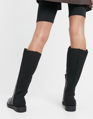 asos flat knee high boots