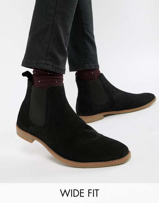 Asos black suede hot sale chelsea boots