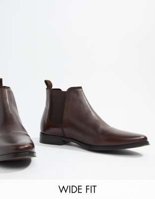 wide fit leather chelsea boots ladies