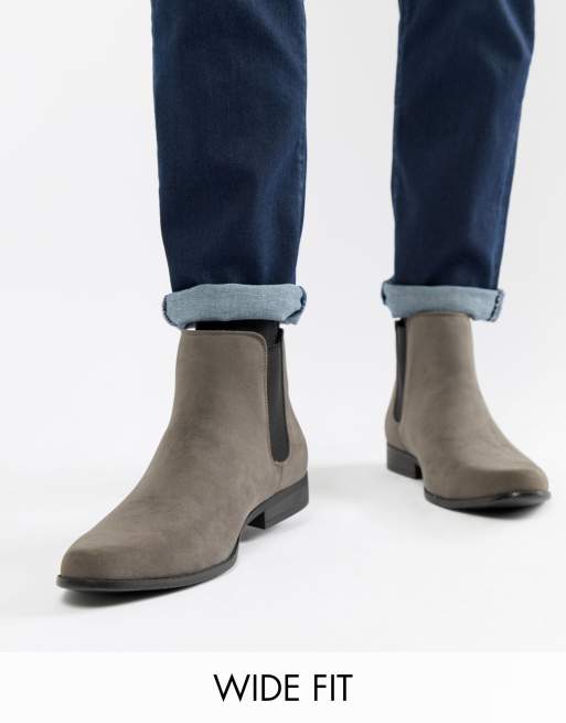 Asos grey chelsea store boots