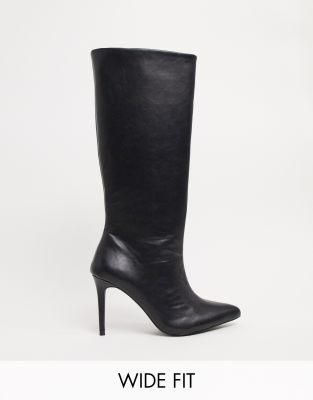 wide fit knee high boots asos