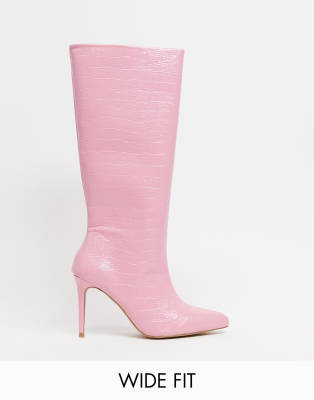 pink croc boots