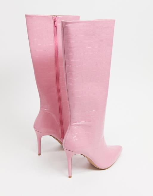 Asos best sale pink boots