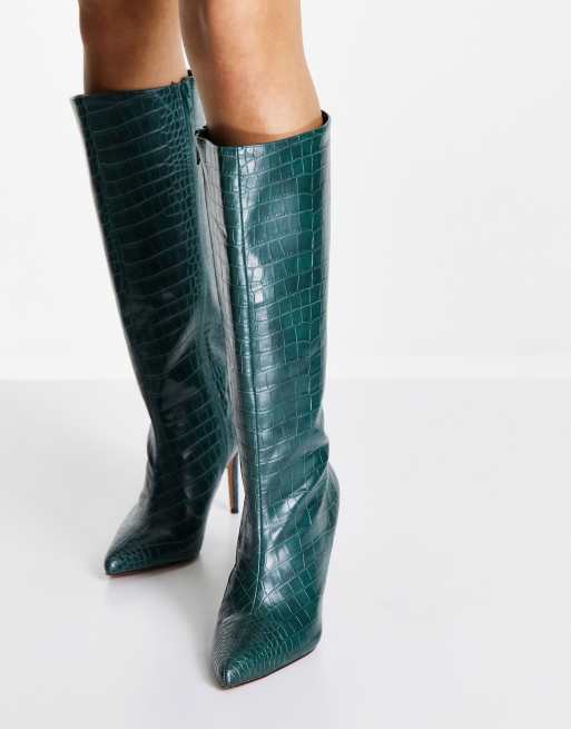 Asos green boots online