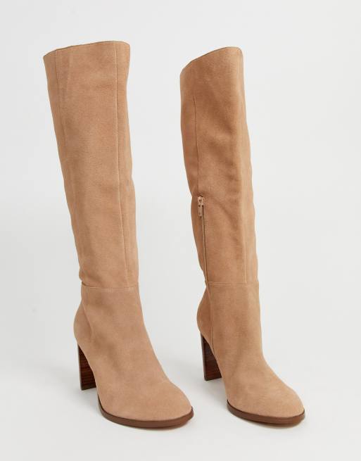 Wide fit suede 2024 knee high boots