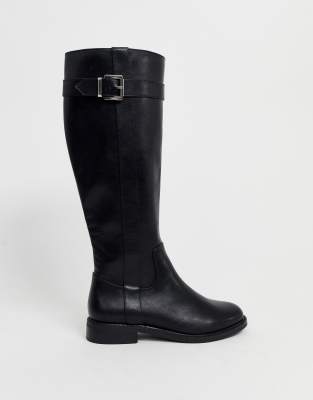 asos black flat boots