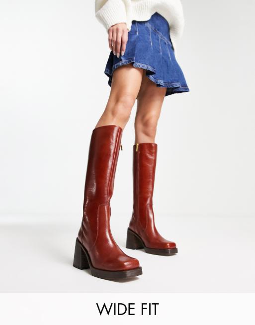 Wide fit knee high boots clearance asos