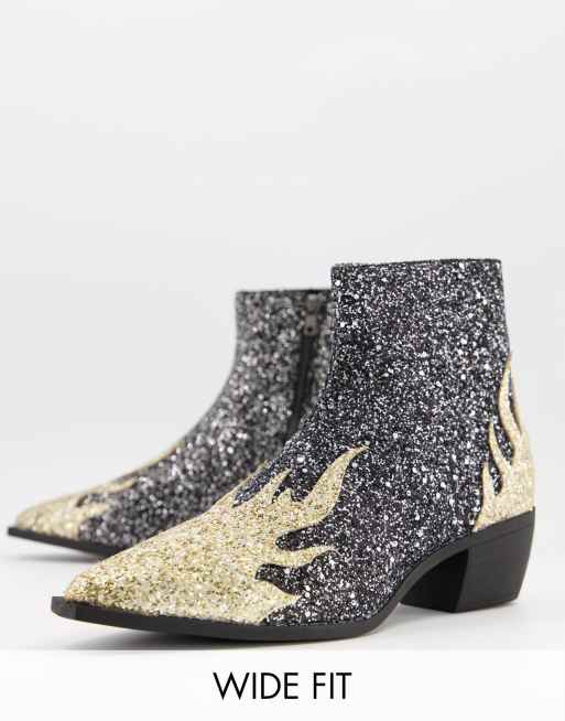 Asos on sale glitter boots