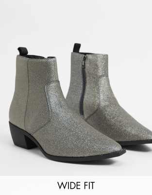 chelsea boots silver