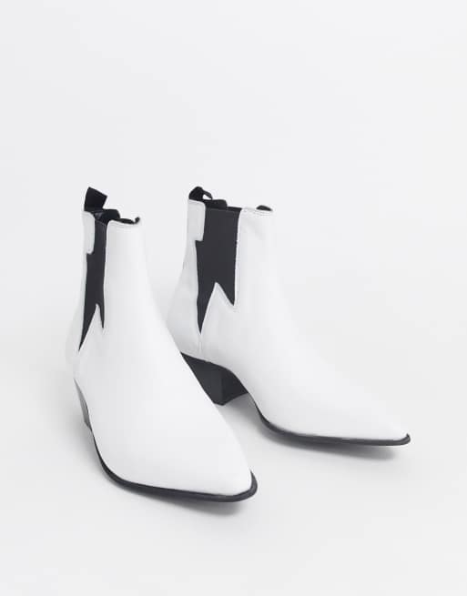 White hot sale cuban heels