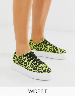 asos design day light chunky flatform lace up sneakers
