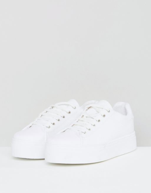 Asos design day light chunky flatform store lace up sneakers