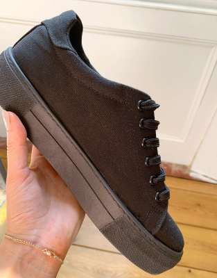 asos design day light chunky flatform lace up trainers