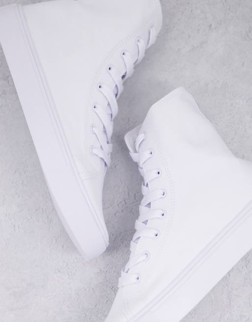 Wide fit 2024 white canvas shoes