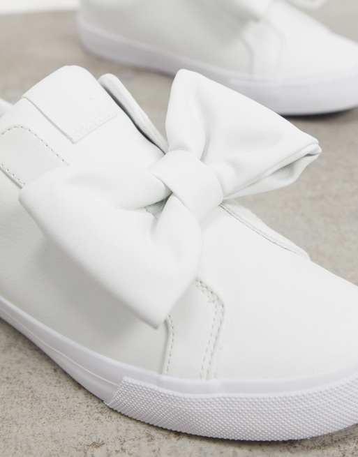 White on sale bow sneakers