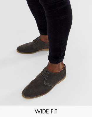 grey suede derby shoes