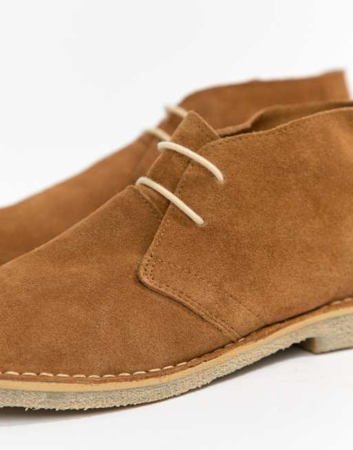 ASOS DESIGN Wide Fit desert chukka boots in tan suede | ASOS display picture 2