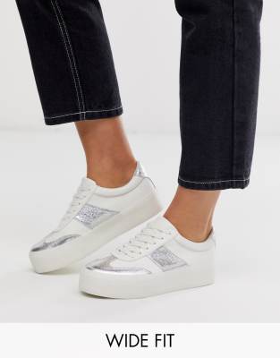 wide fit flatform trainers