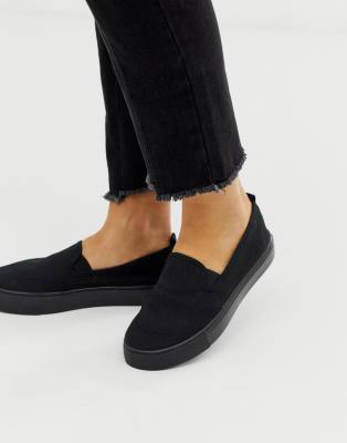 asos black plimsolls