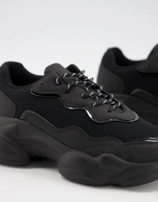 Chunky black sneakers store womens