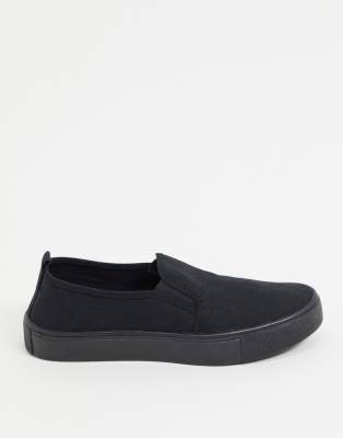 asos black plimsolls