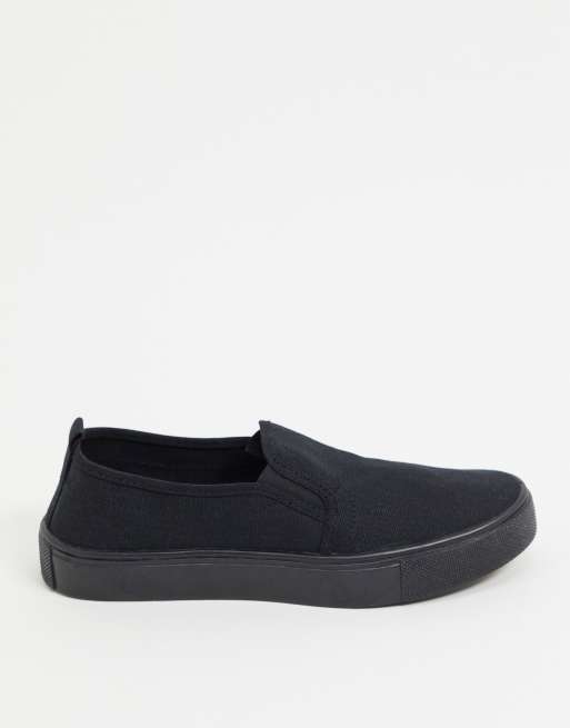 Asos black hot sale plimsolls