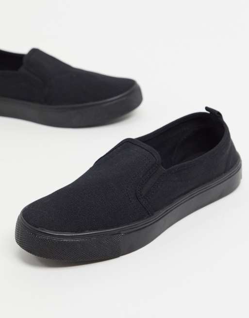 Asos black sales plimsolls